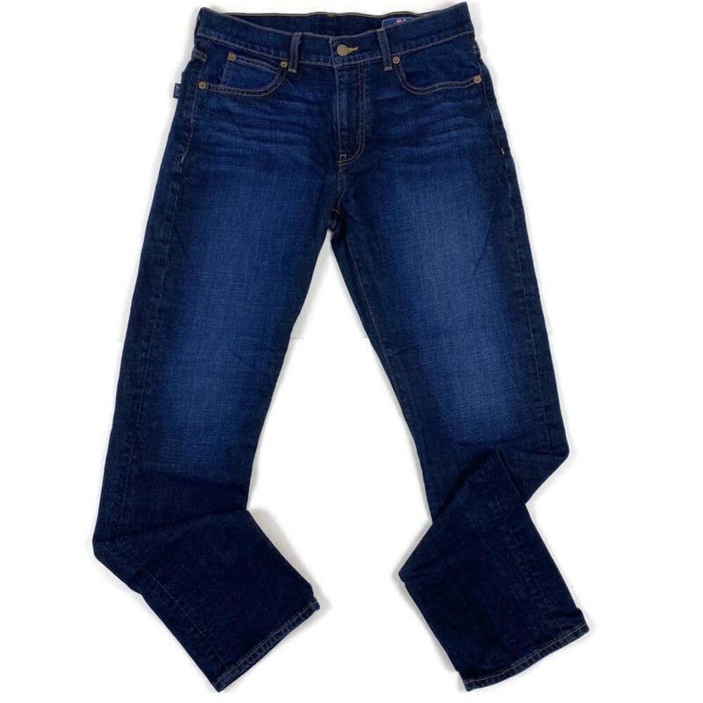 Vineyard Vines Straight Fit Jeans Whale Tab Medium Wash Blue 30 x 32 Men's